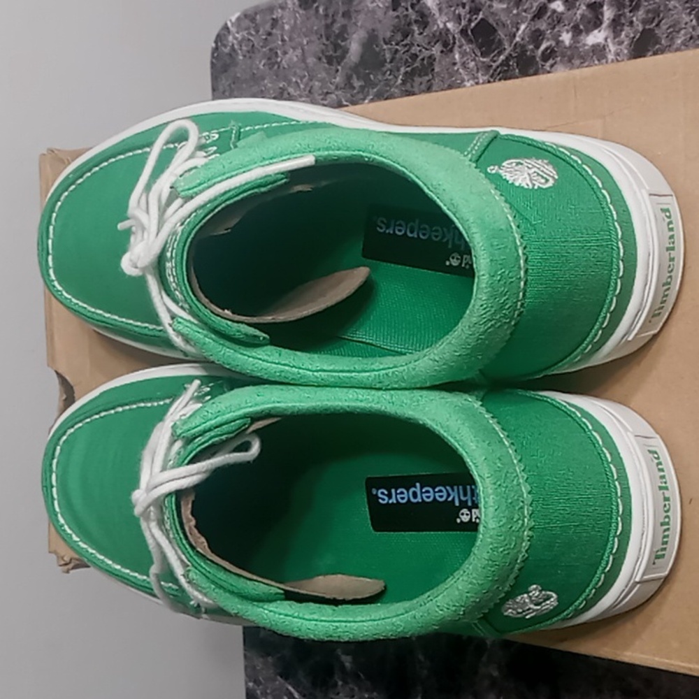 Timberland Men's Green Casual Shoes Size 8 In Excellent Condition - Picture 3 of 8